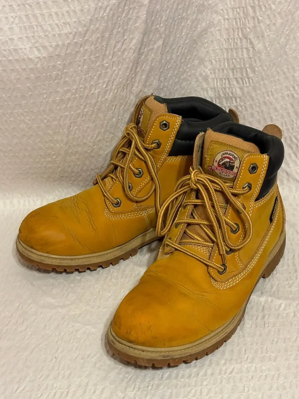 Brahma Hubert 6” Waterproof Leather Work Boots Soft Toe Men’s 8.5.